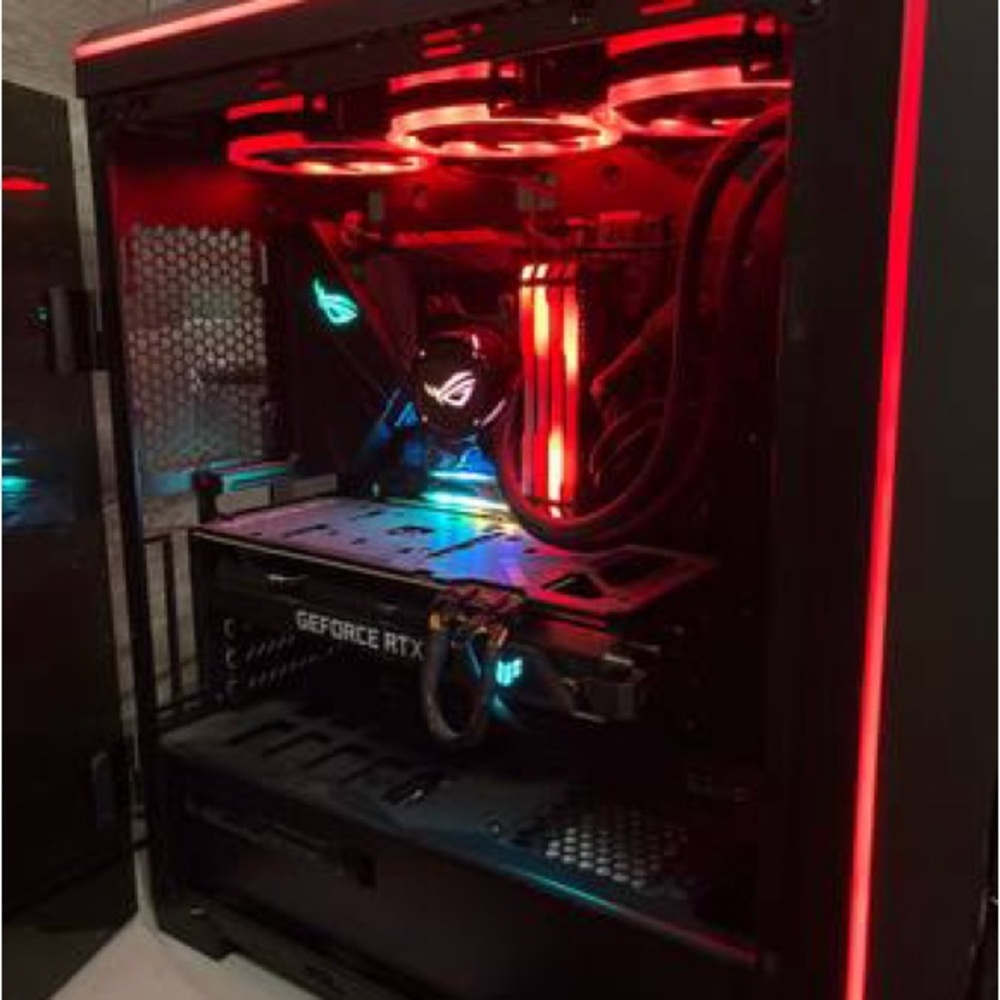 ASUS ROG Gaming PC with Red and Black Accents